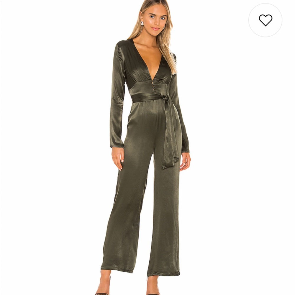 Privacy Please Reese Jumpsuit in Dark Green Size XS